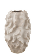 J-Line vaas Abstract Golven - klei - beie - small - 37.5 cm hoog