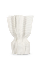 SP Collection Vaas 22x17,5xH29cm draped white Vea