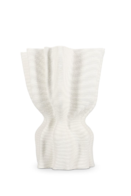 SP Collection Vaas 22x17,5xH29cm draped white Vea