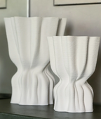 SP Collection Vaas 22x17,5xH29cm draped white Vea