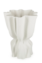 SP Collection Vaas 22x17,5xH29cm draped white Vea